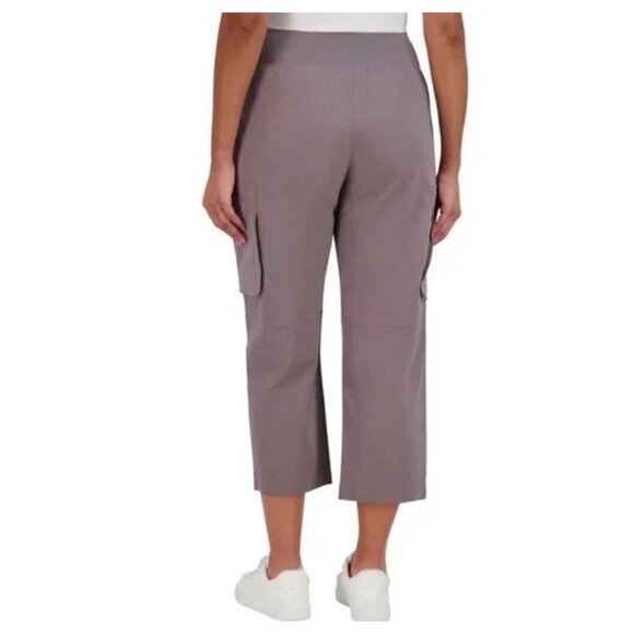 SAGE Collective Women's Cargo Pant (Gray, Medium) - Picture 3 of 4